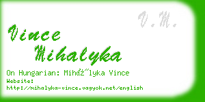 vince mihalyka business card